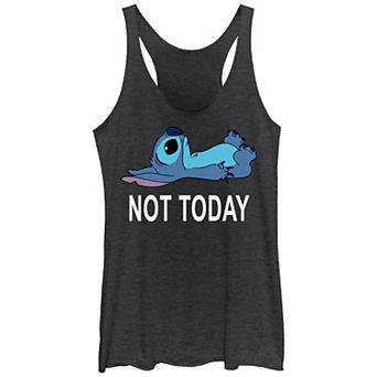 Disney's Lilo & Stitch Not Today Tri-Blend Juniors' Racerback Graphic Tank