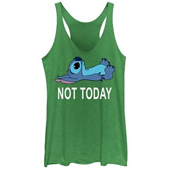 Disney's Lilo & Stitch Not Today Tri-Blend Juniors' Racerback Graphic Tank