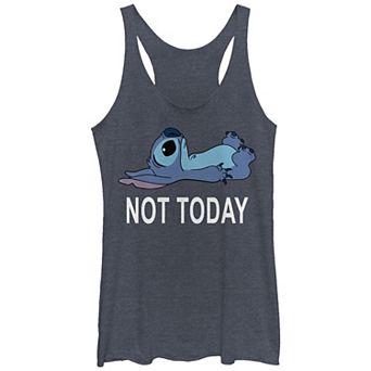 Disney's Lilo & Stitch Not Today Tri-Blend Juniors' Racerback Graphic Tank
