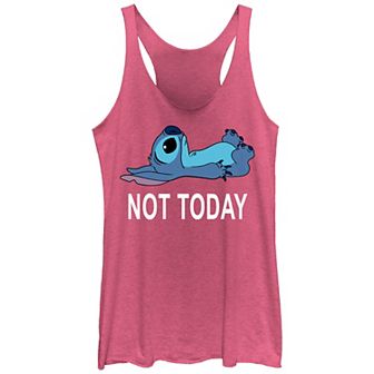 Disney's Lilo & Stitch Not Today Tri-Blend Juniors' Racerback Graphic Tank