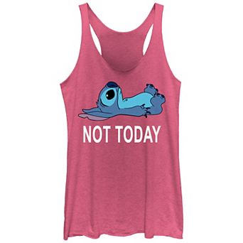 Disney's Lilo & Stitch Not Today Tri-Blend Juniors' Racerback Graphic Tank
