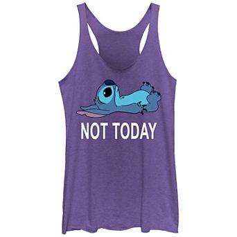 Disney's Lilo & Stitch Not Today Tri-Blend Juniors' Racerback Graphic Tank
