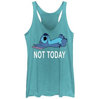 Disney's Lilo & Stitch Not Today Tri-Blend Juniors' Racerback Graphic Tank
