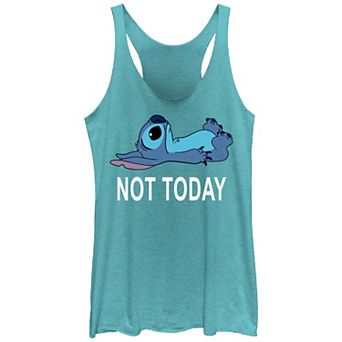 Disney's Lilo & Stitch Not Today Tri-Blend Juniors' Racerback Graphic Tank