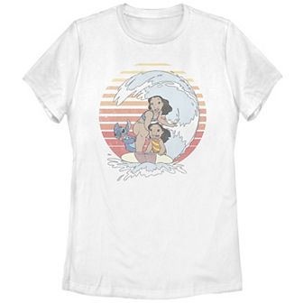 Disney's Lilo & Stitch Surfing Group Juniors' Graphic Tee