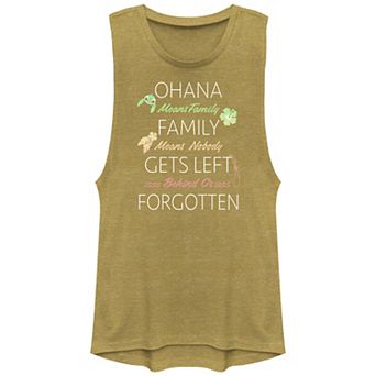 Disney's Lilo & Stitch Ohana Meaning Juniors' Muscle Graphic Tank