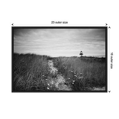 Nantucket Lighthouse By Aledanda Framed Canvas Wall Art Print