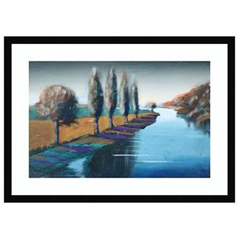 Nocturnal River Iv By Paul Powis Wood Framed Wall Art Print