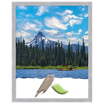 Grace Brushed Nickel Narrow Picture Frame, Photo Frame, Art Frame - Photo Size 22 X 28