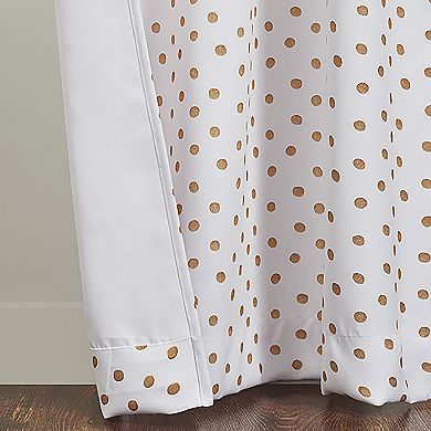 VCNY Home Dots Glow-in-the-Dark Light Filtering 2-Piece Window Curtain Panel Set