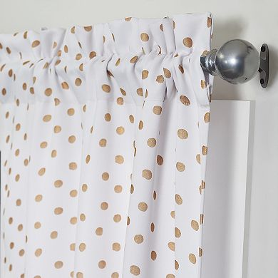 VCNY Home Dots Glow-in-the-Dark Light Filtering 2-Piece Window Curtain Panel Set