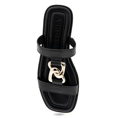 Aerosoles Boston Women's Leather Flat Sandals