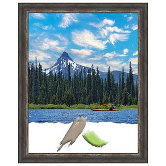 Bark Rustic Char Narrow Picture Frame, Photo Frame, Art Frame - Photo Size 22 X 28