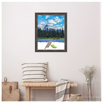 Bark Rustic Char Narrow Picture Frame, Photo Frame, Art Frame - Photo Size 22 X 28