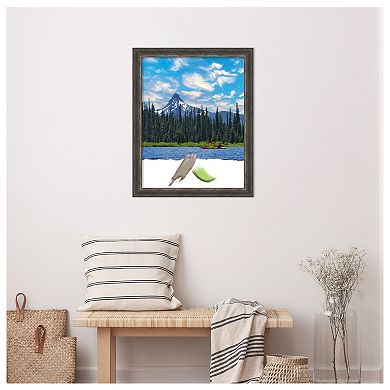 Bark Rustic Char Narrow Picture Frame, Photo Frame, Art Frame  - Photo Size 22 X 28