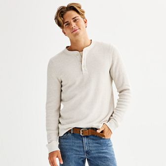 Men's Sonoma Goods For Life® Long Sleeve Waffle Henley Tee