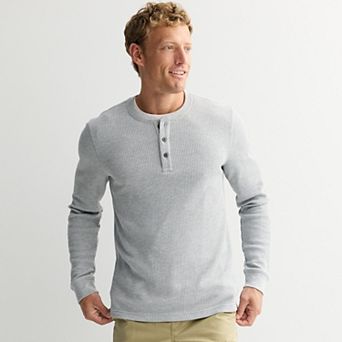 Men's Sonoma Goods For Life® Long Sleeve Waffle Henley Tee