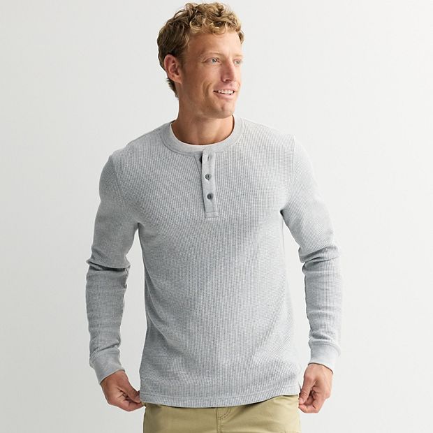 Men's Sonoma Goods For Life® Essential Long Sleeve Waffle Henley Tee