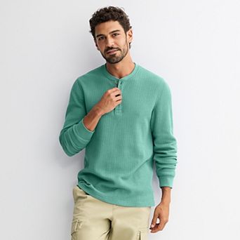Men's Sonoma Goods For Life® Essential Long Sleeve Waffle Henley Tee