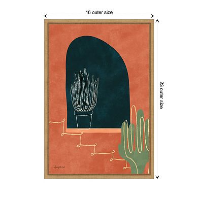 Desert Succulents By Becky Thorns Framed Canvas Wall Art Print