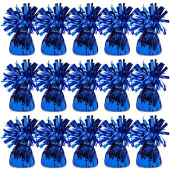 Blue Balloon Weights For Birthday Party Decorations (6 Oz, 4.5 in 15-pack)