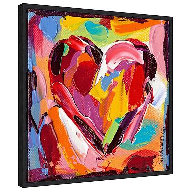 Colorful Expressions I (heart) By Carolee Vitaletti Framed Canvas Wall Art Print