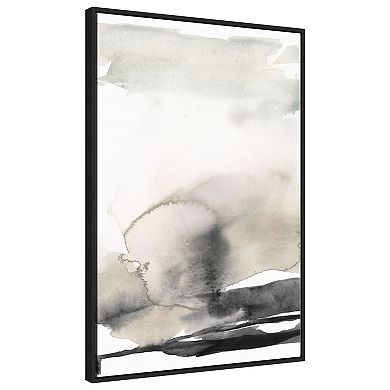 Ebony Horizon Triptych Iii By Jennifer Goldberger Framed Canvas Wall Art Print