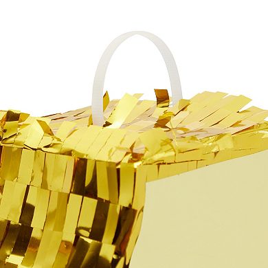 Mini Number 1 Pinata For Fourth Birthday Party, Gold Foil, 16 X 3 X 10 In