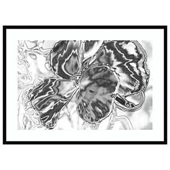 Abstract Flower No 6 November By Richard Booth Wood Framed Wall Art Print