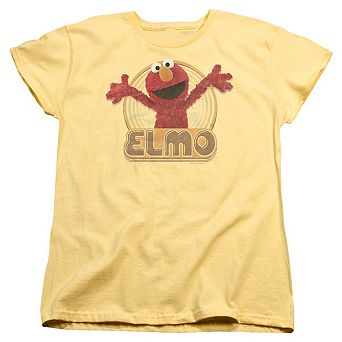 Sesame Street Elmo Iron On Short Sleeve Womens Tee