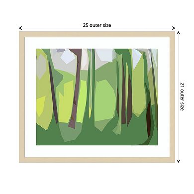 Trees By Alex Caminker Wood Framed Wall Art Print