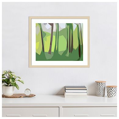 Trees By Alex Caminker Wood Framed Wall Art Print