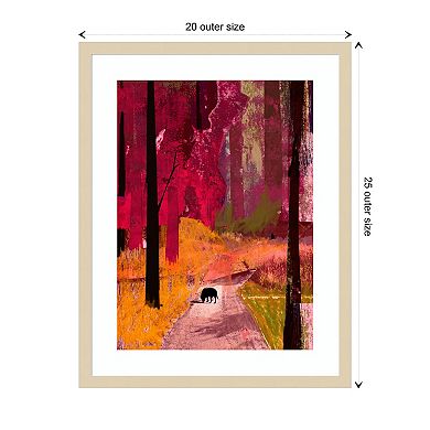 Black Dog By David Mcconochie Wood Framed Wall Art Print