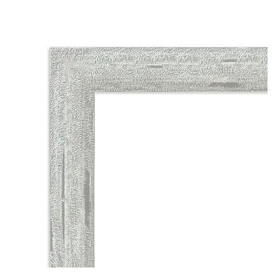 Imprint Silver Beveled Wood Framed Bathroom Wall Mirror