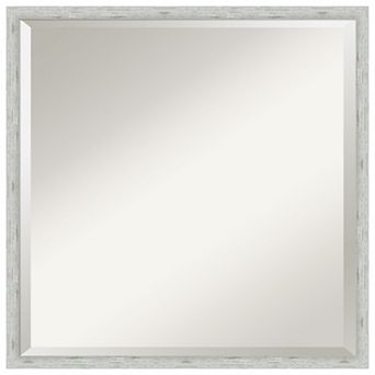Imprint Silver Beveled Wood Framed Bathroom Wall Mirror