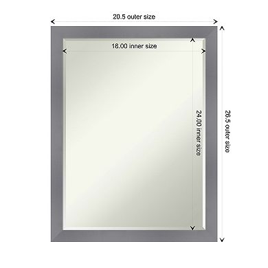 Edwin Petite Bevel Wood Bathroom Wall Mirror