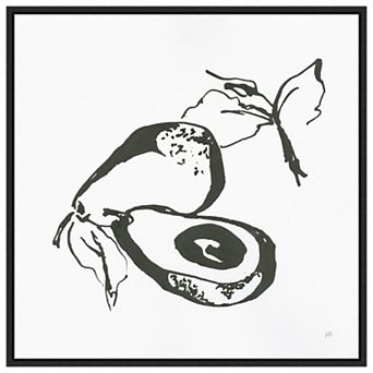 Avocado I Bw By Chris Paschke Framed Canvas Wall Art Print