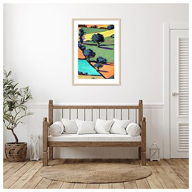 Burcome Fields Close Up 1 By Paul Powis Wood Framed Wall Art Print