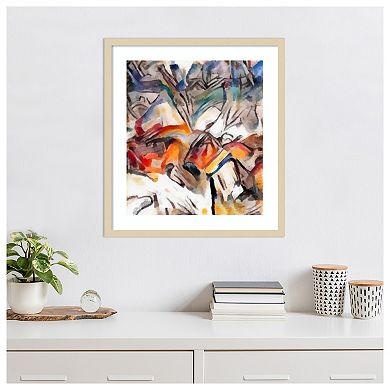 Huts By Alex Caminker Wood Framed Wall Art Print