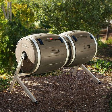 100-gallon Compost Bin Tumbler Double Rotating Composter