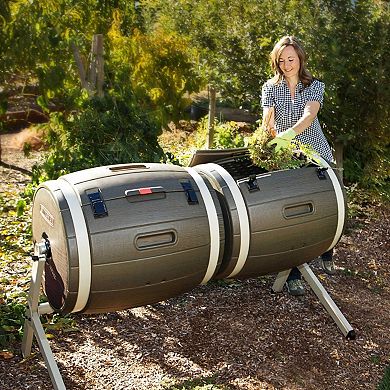 100-gallon Compost Bin Tumbler Double Rotating Composter