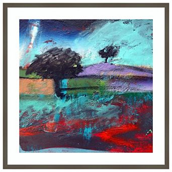 Crookbarrow Hill Trees By Paul Powis Wood Framed Wall Art Print