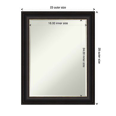 Trio Oil Rubbed Petite-bevel Bathroom Wall Mirror