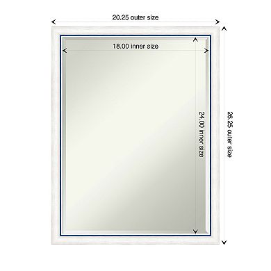 Morgan Petite Bevel Wood Bathroom Wall Mirror