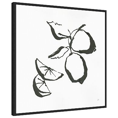 Limes Bw By Chris Paschke Framed Canvas Wall Art Print