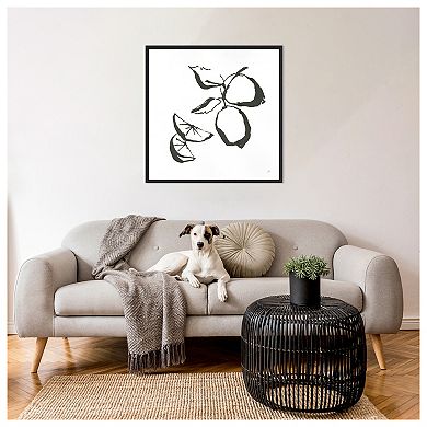 Limes Bw By Chris Paschke Framed Canvas Wall Art Print