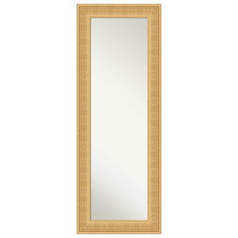 Trellis Gold Wood Non-beveled On The Door Mirror Full Length Mirror