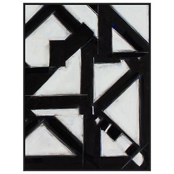 Topographic V By Rob Delamater Framed Canvas Wall Art Print