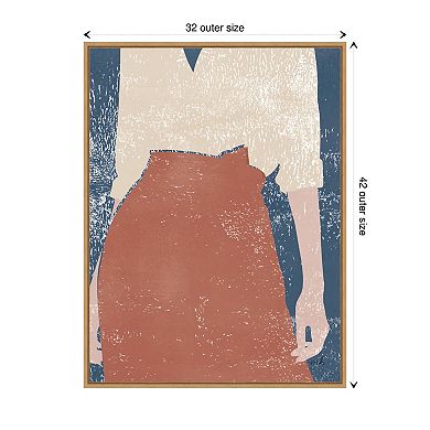 Casual Iv (woman) By Moira Hershey Framed Canvas Wall Art Print