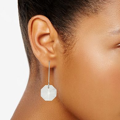 Simply Vera Vera Wang Silver Tone Crystal Threader Drop Earrings